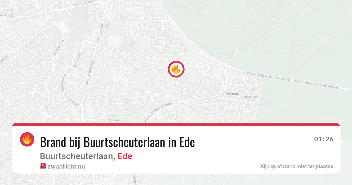 Brand bij Buurtscheuterlaan in Ede — 28 mei 2026