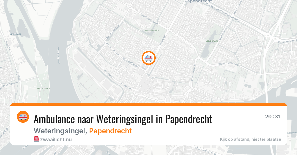 Ambulance naar Weteringsingel in Papendrecht — 14 jul 2026