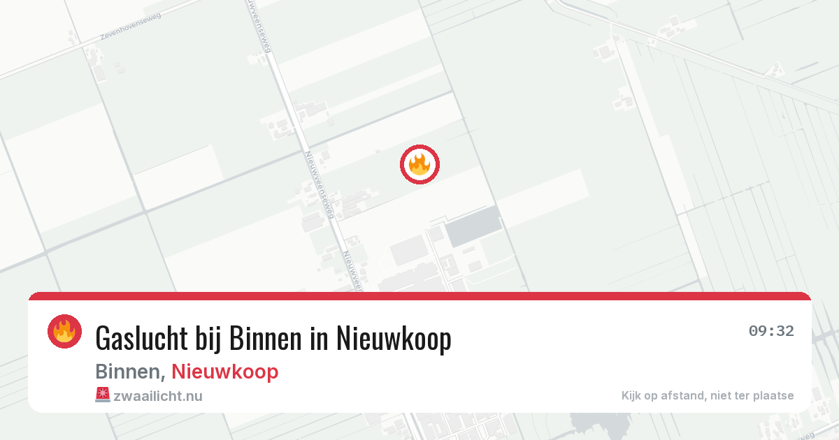 Gaslucht bij Binnen in Nieuwkoop — 14 mrt 2026