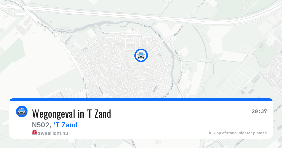 Wegongeval in 'T Zand — 16 mei 2026