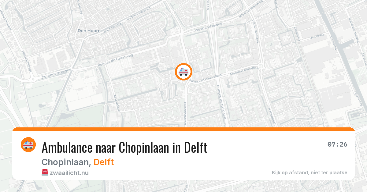 Ambulance naar Chopinlaan in Delft — 23 mrt 2026