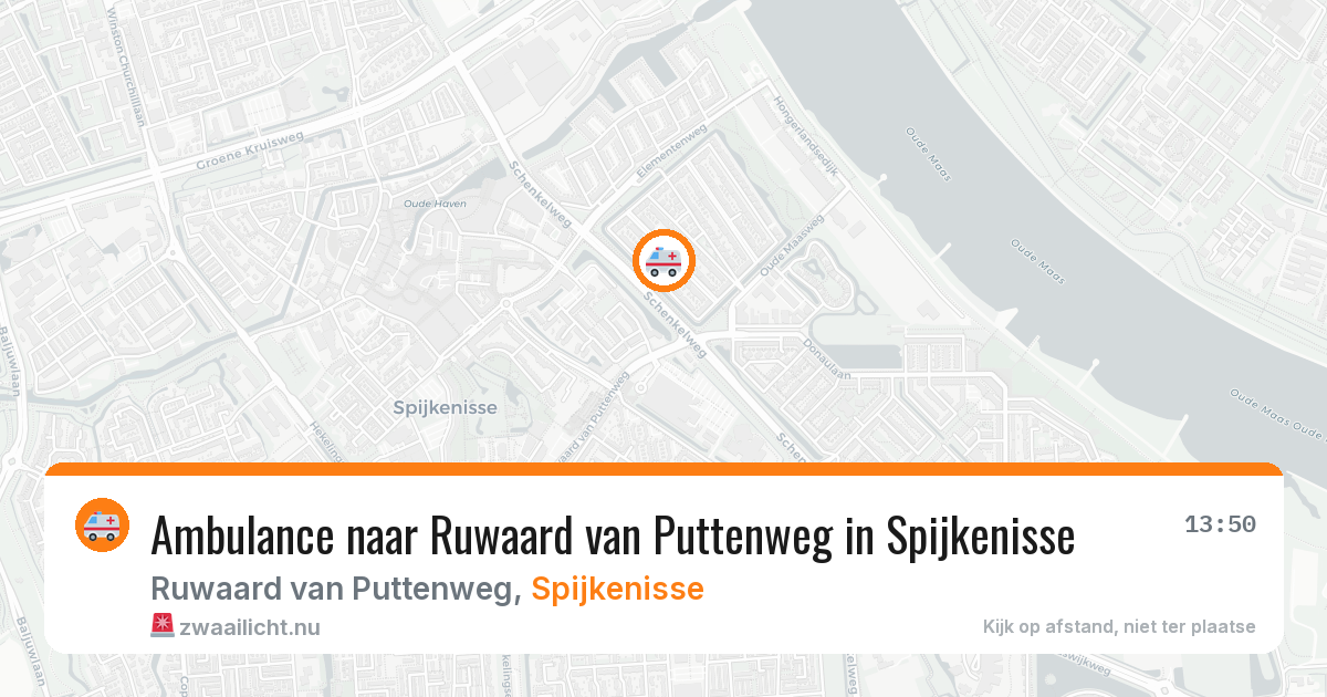 Ambulance naar Ruwaard van Puttenweg in Spijkenisse — 10 jul 2026