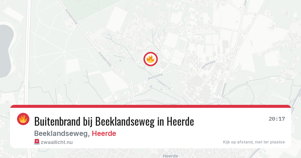 Buitenbrand bij Beeklandseweg in Heerde — 20 apr 2026