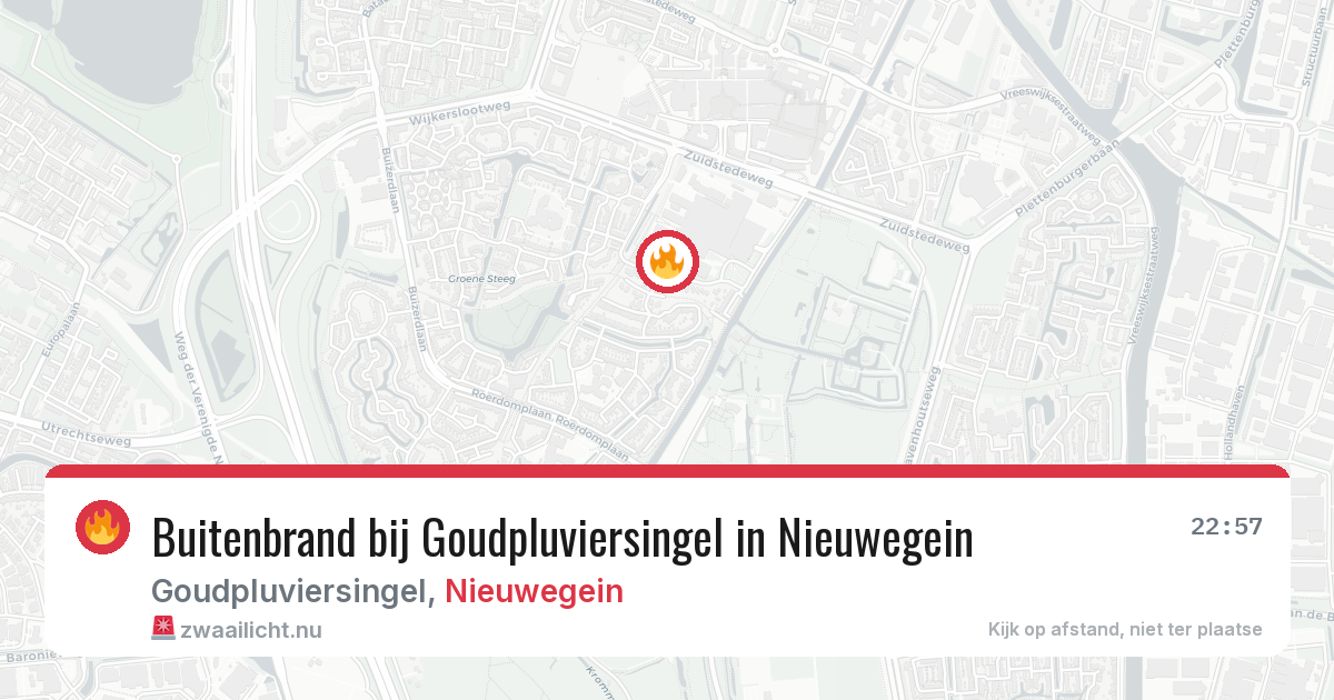 Buitenbrand bij Goudpluviersingel in Nieuwegein — 13 jul 2026