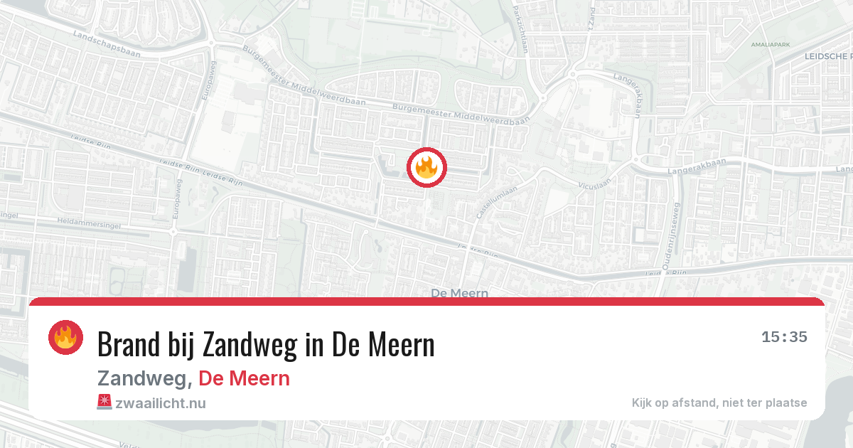 Brand bij Zandweg in De Meern — 1 jun 2026