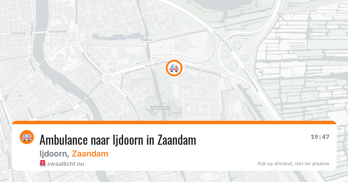 Ambulance naar Ijdoorn in Zaandam — 24 jul 2026