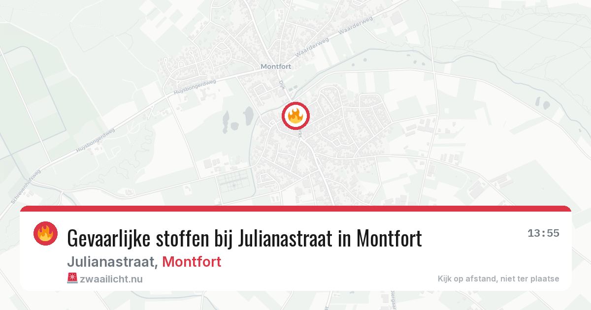 Gevaarlijke stoffen bij Julianastraat in Montfort — 8 jun 2026