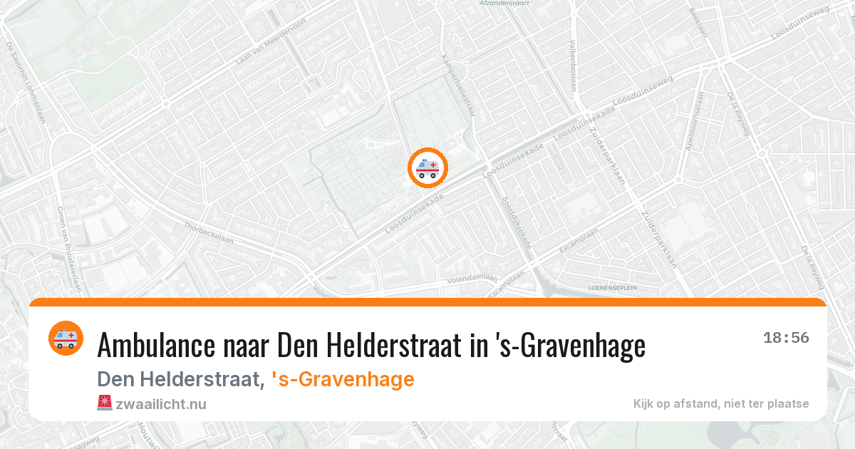 Ambulance naar Den Helderstraat in 's-Gravenhage — 13 jul 2026