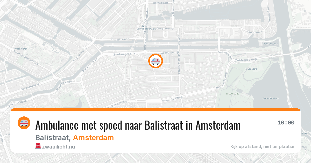 Ambulance met spoed naar Balistraat in Amsterdam — 19 jul 2026
