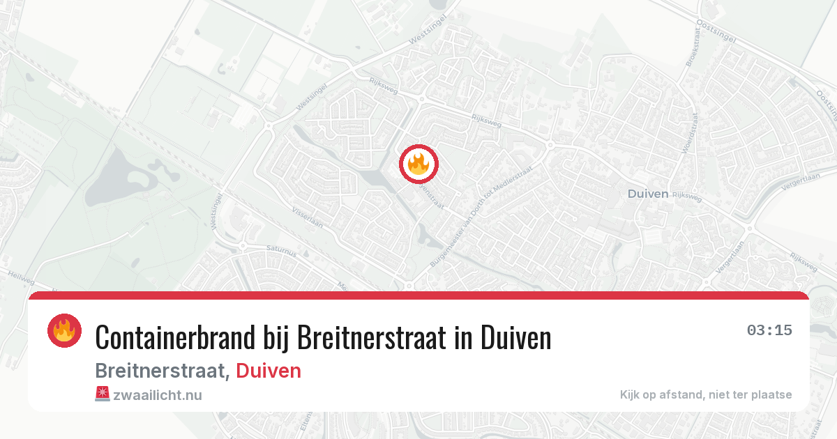 Containerbrand bij Breitnerstraat in Duiven — 29 apr 2026