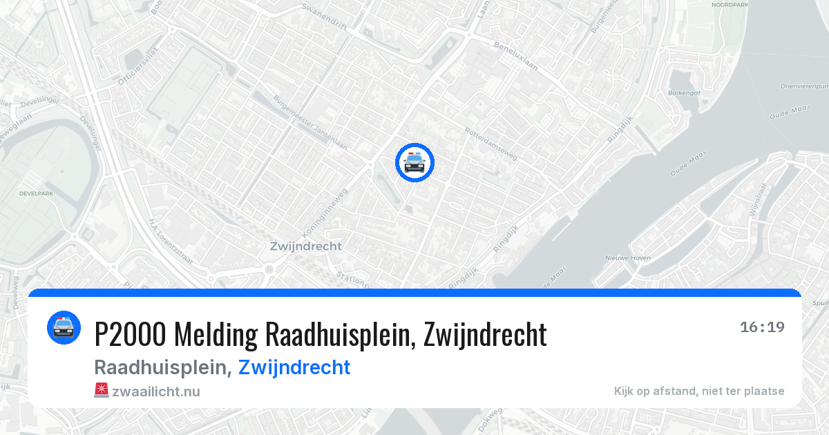 P2000 Melding Raadhuisplein, Zwijndrecht — 2 jun 2026