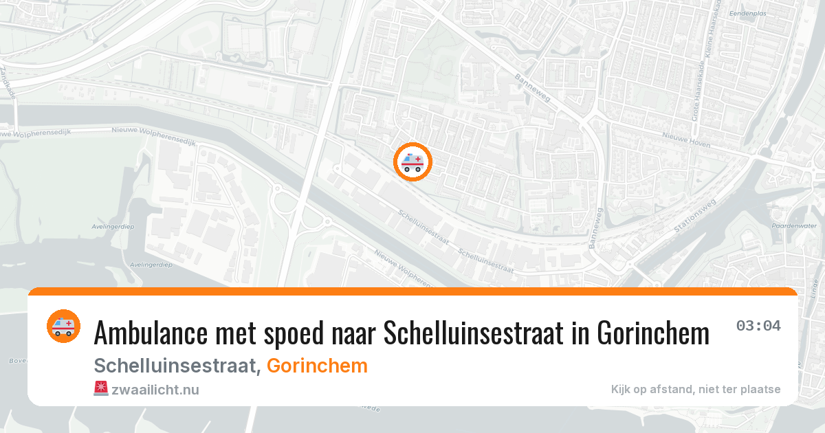 Ambulance met spoed naar Schelluinsestraat in Gorinchem — 15 jul 2026
