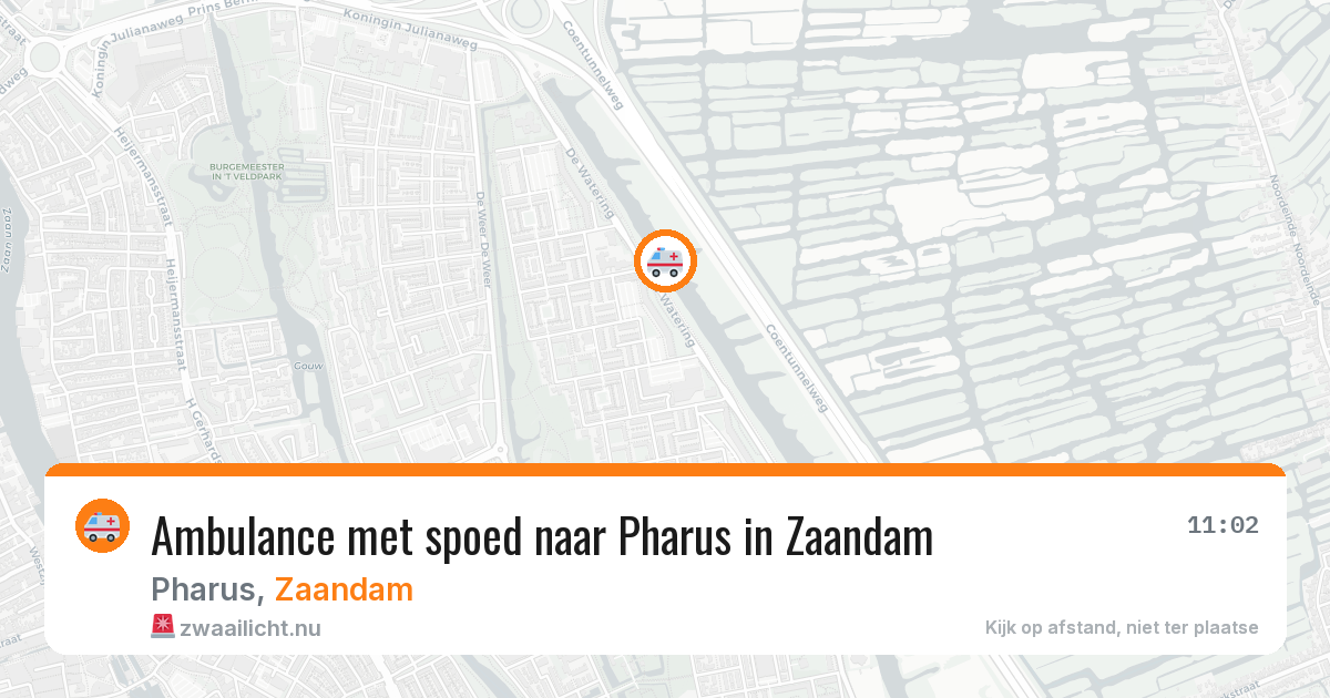 Ambulance met spoed naar Pharus in Zaandam — 21 mei 2026