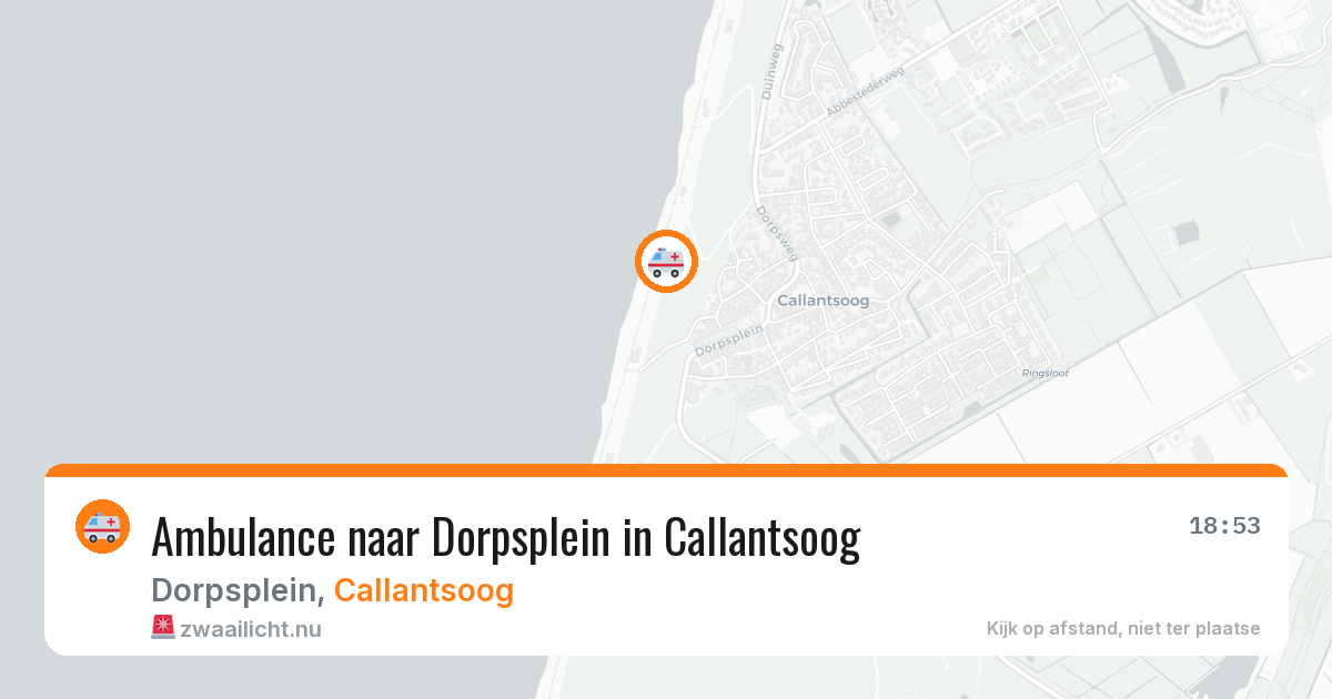 Ambulance naar Dorpsplein in Callantsoog — 15 jul 2026