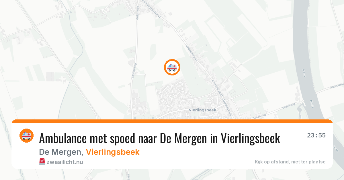 Ambulance met spoed naar De Mergen in Vierlingsbeek — 12 jul 2026