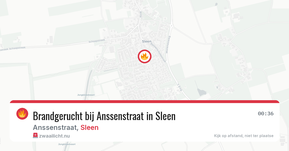 Brandgerucht bij Anssenstraat in Sleen — 30 mei 2026