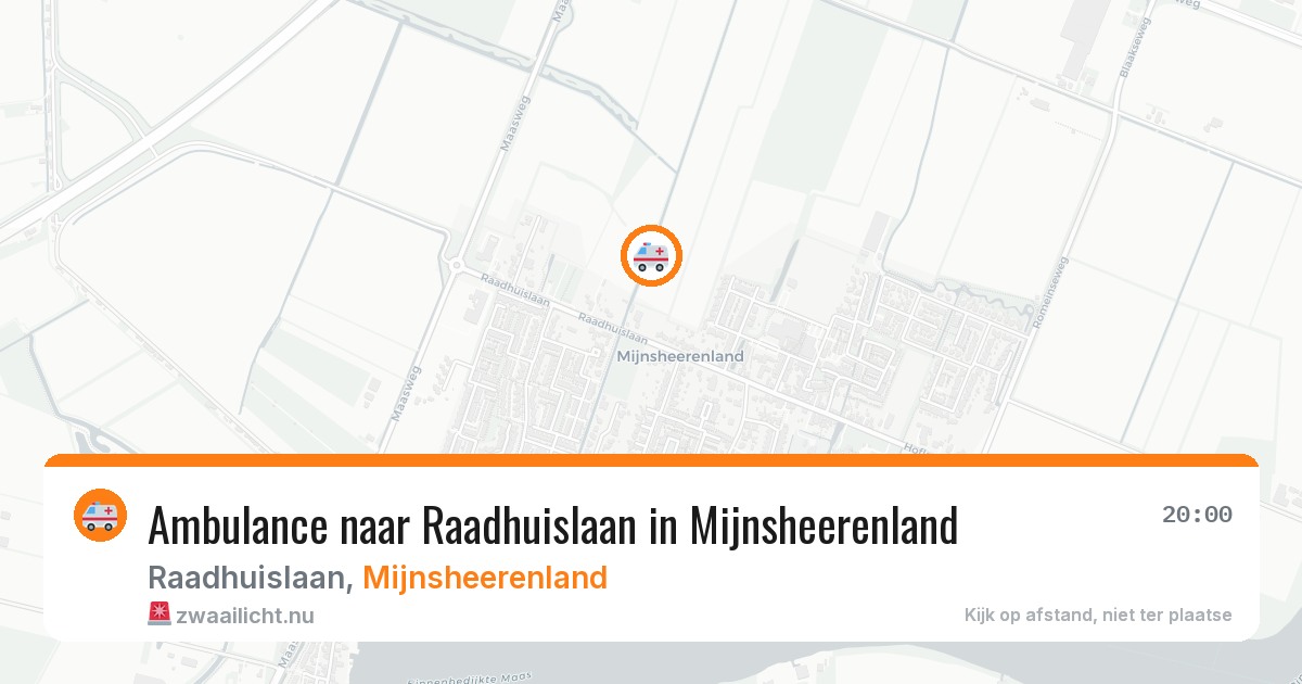 Ambulance naar Raadhuislaan in Mijnsheerenland — 23 jul 2026
