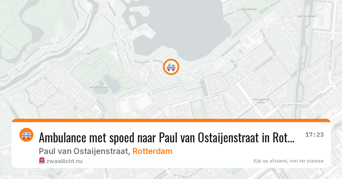 Ambulance met spoed naar Paul van Ostaijenstraat in Rotterdam — 18 mrt 2026