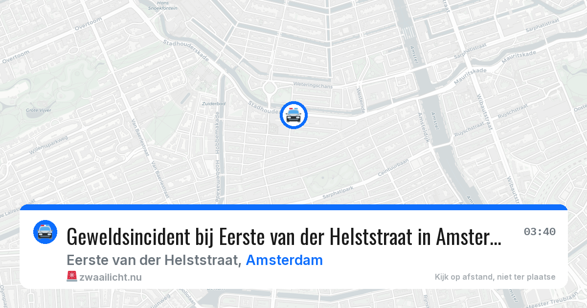 Geweldsincident bij Eerste van der Helststraat in Amsterdam — 23 jul 2026