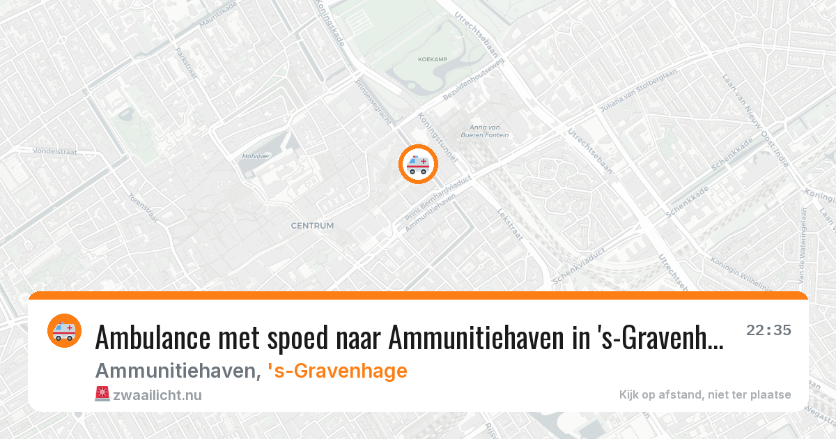 Ambulance met spoed naar Ammunitiehaven in 's-Gravenhage — 15 mei 2026