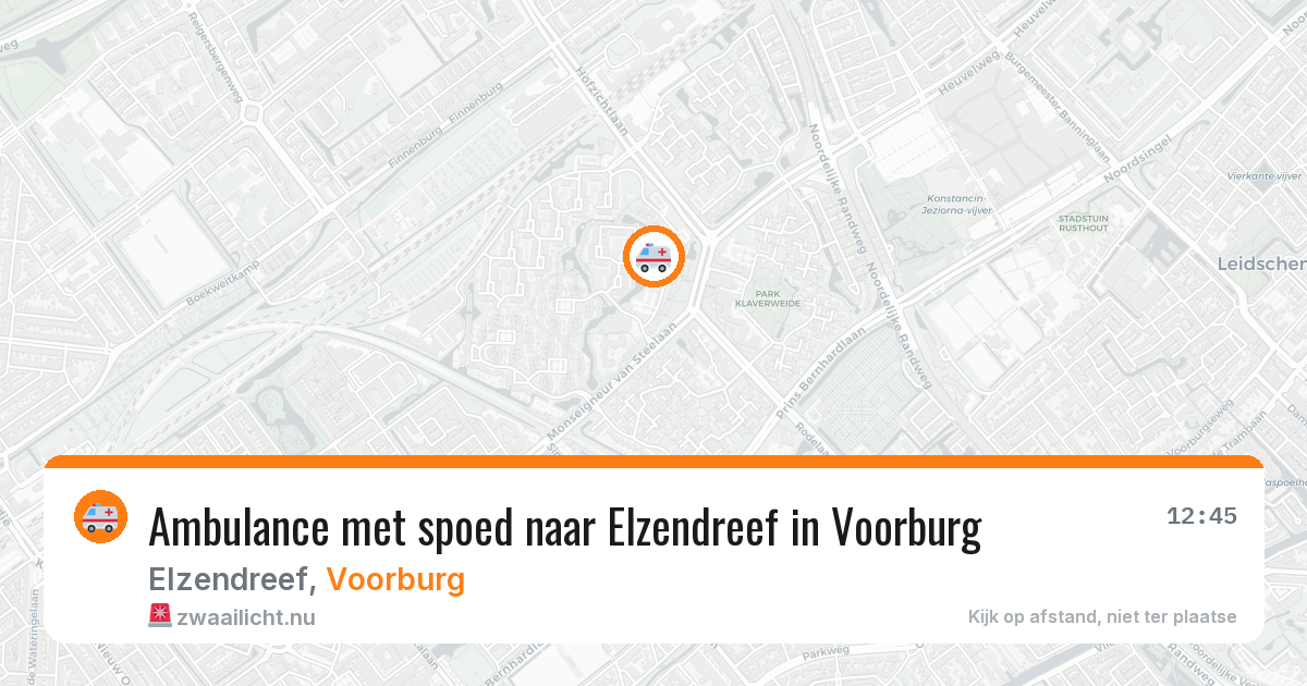 Ambulance met spoed naar Elzendreef in Voorburg — 26 mrt 2026