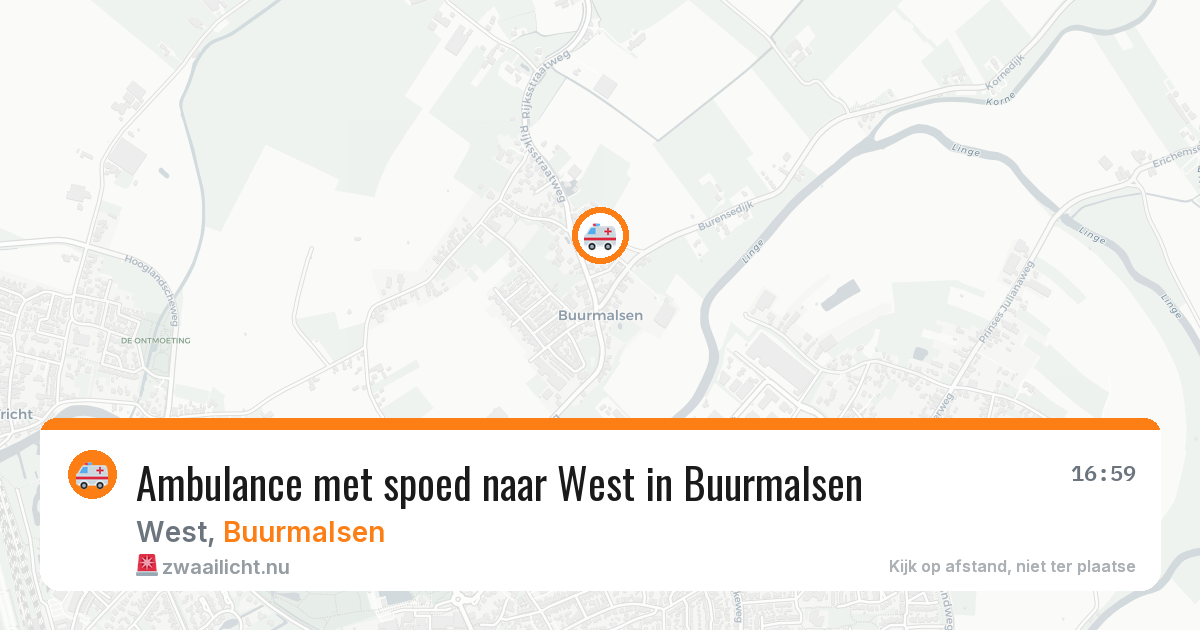 Ambulance met spoed naar West in Buurmalsen — 6 apr 2026