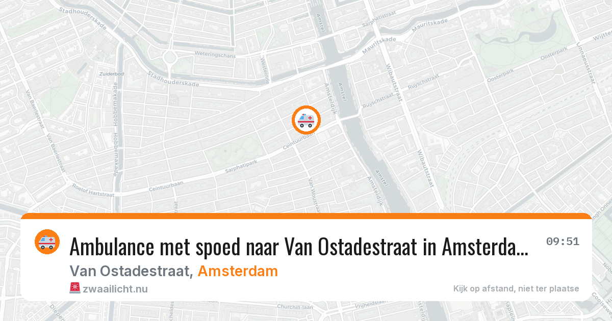 Ambulance met spoed naar Van Ostadestraat in Amsterdam — 1 apr 2026