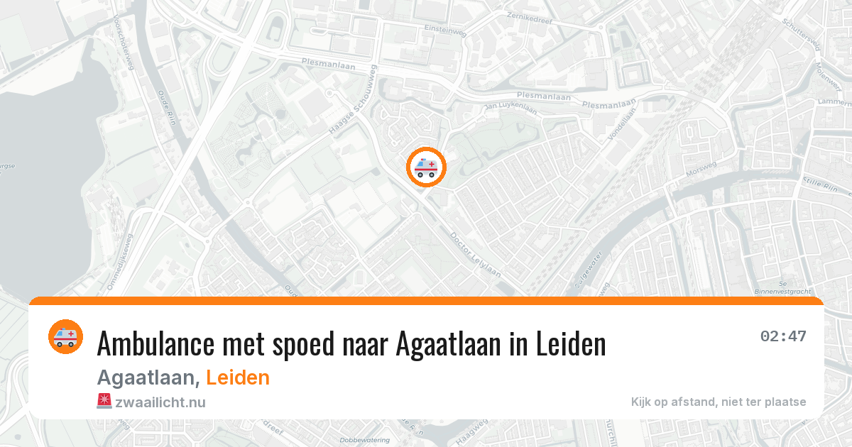 Ambulance met spoed naar Agaatlaan in Leiden — 28 jan 2026