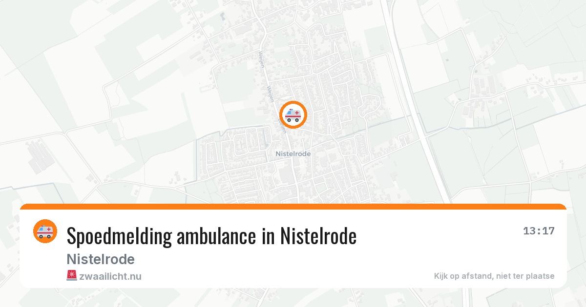 Spoedmelding ambulance in Nistelrode — 5 jul 2026