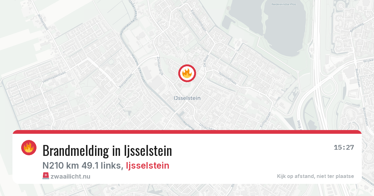 Brandmelding in Ijsselstein — 26 mrt 2026
