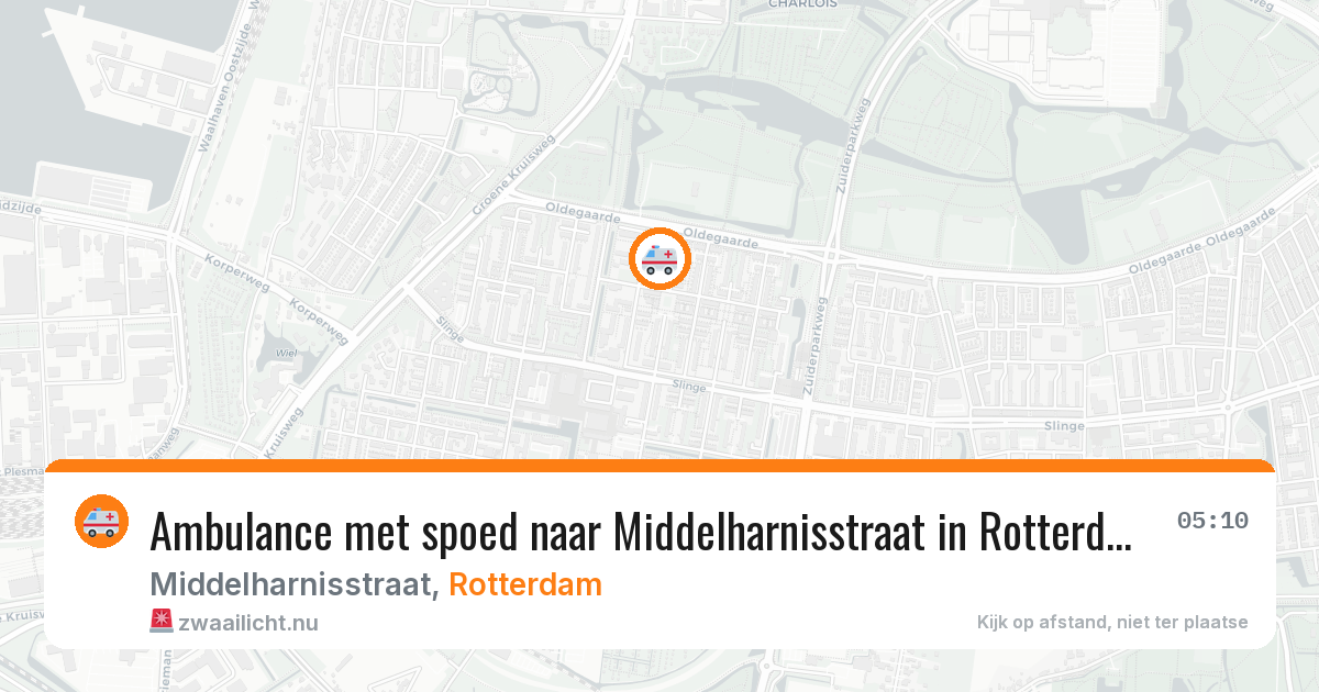 Ambulance met spoed naar Middelharnisstraat in Rotterdam — 18 jul 2026