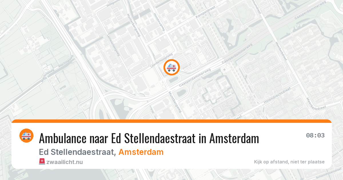 Ambulance naar Ed Stellendaestraat in Amsterdam — 24 mrt 2026