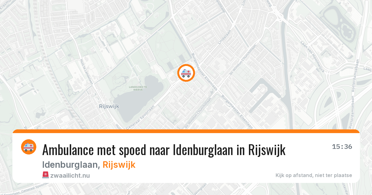 Ambulance met spoed naar Idenburglaan in Rijswijk — 29 apr 2026