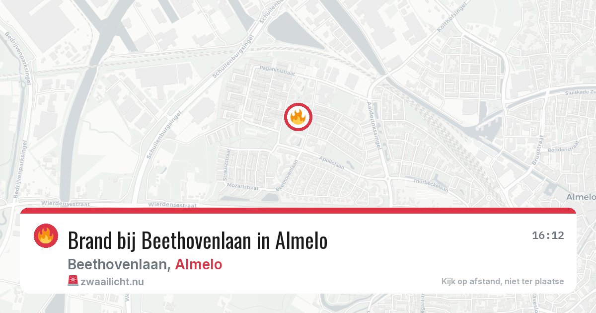Brand bij Beethovenlaan in Almelo — 17 jul 2026