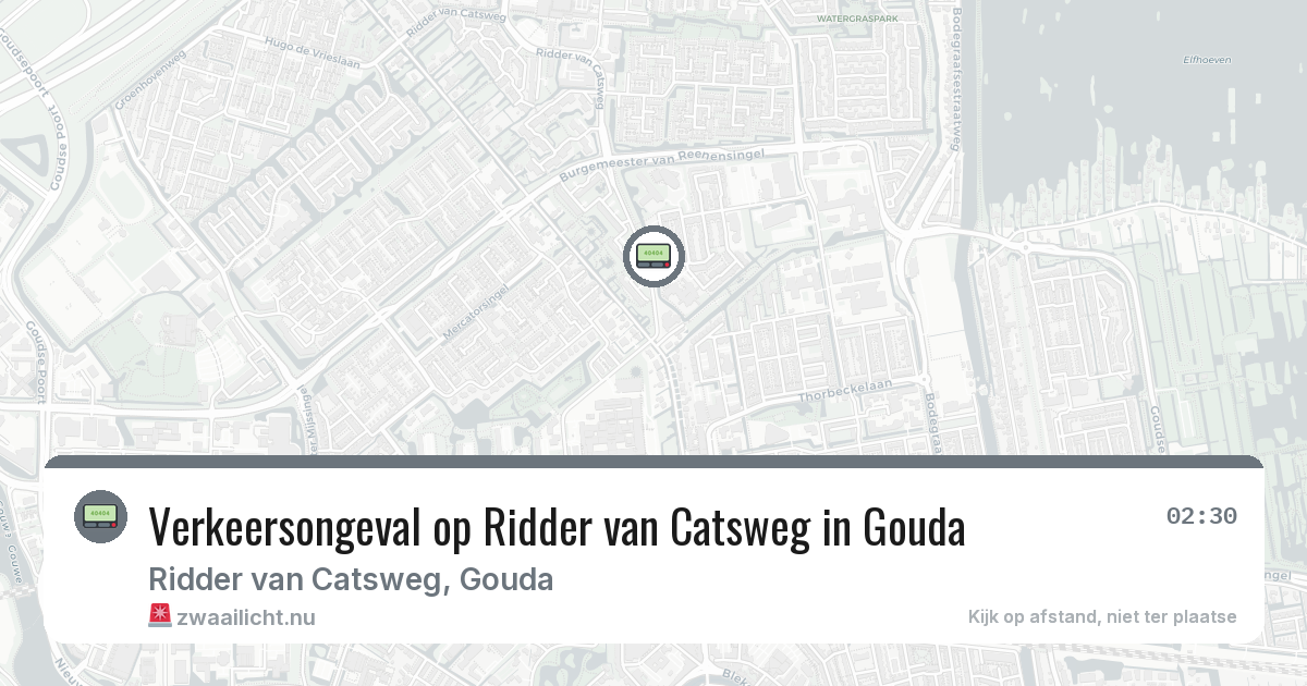 Verkeersongeval op Ridder van Catsweg in Gouda — 8 feb 2026