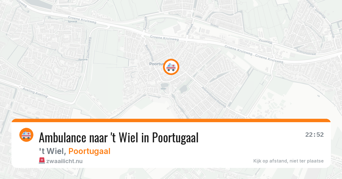 Ambulance naar 't Wiel in Poortugaal — 11 mei 2026