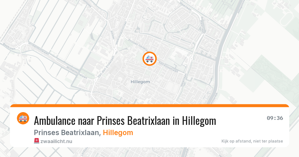 Ambulance naar Prinses Beatrixlaan in Hillegom — 23 mei 2026