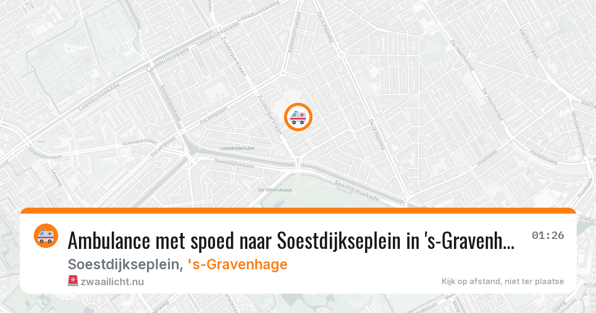 Ambulance met spoed naar Soestdijkseplein in 's-Gravenhage — 23 jul 2026
