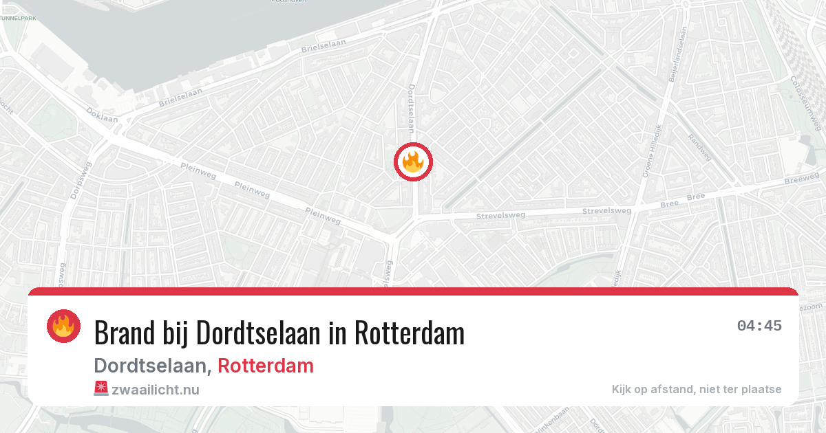 Brand bij Dordtselaan in Rotterdam — 1 jun 2026
