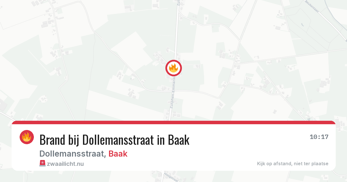 Brand bij Dollemansstraat in Baak — 7 jun 2026