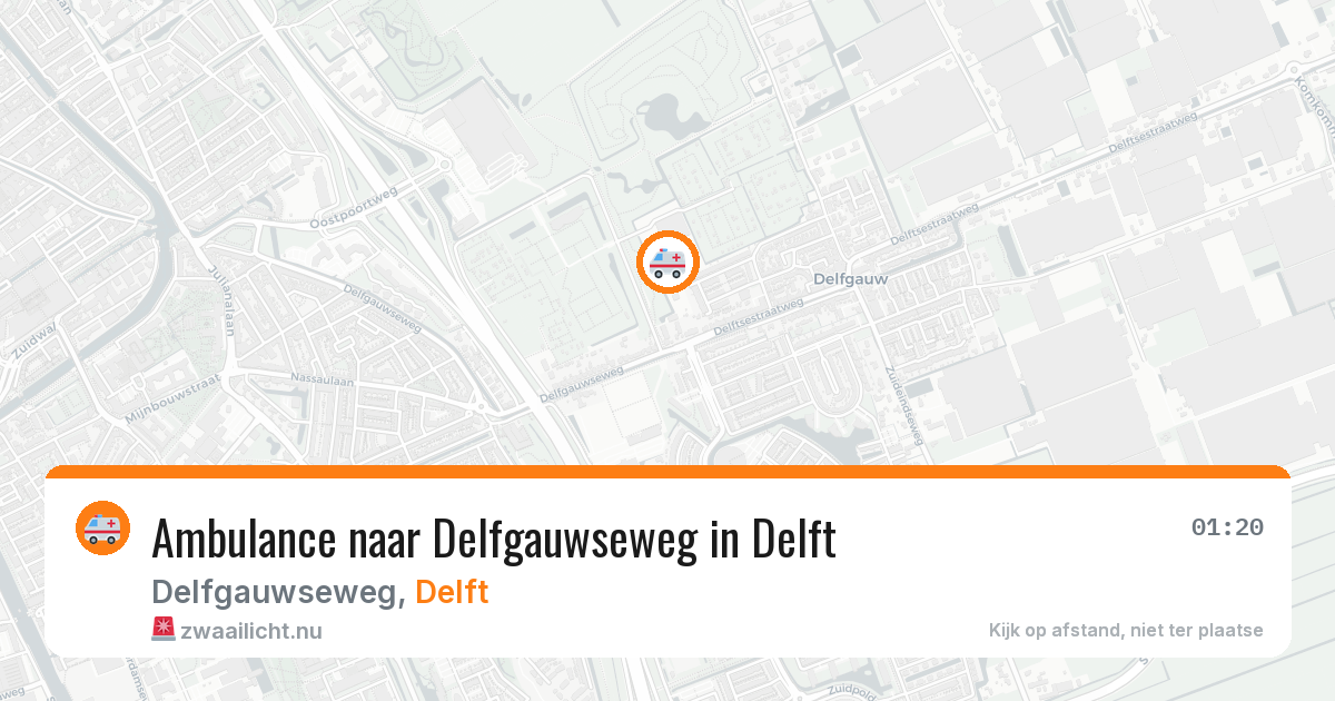 Ambulance naar Delfgauwseweg in Delft — 17 jul 2026