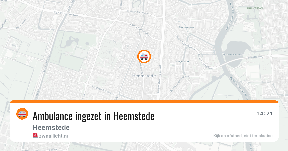 Ambulance ingezet in Heemstede — 23 jul 2026