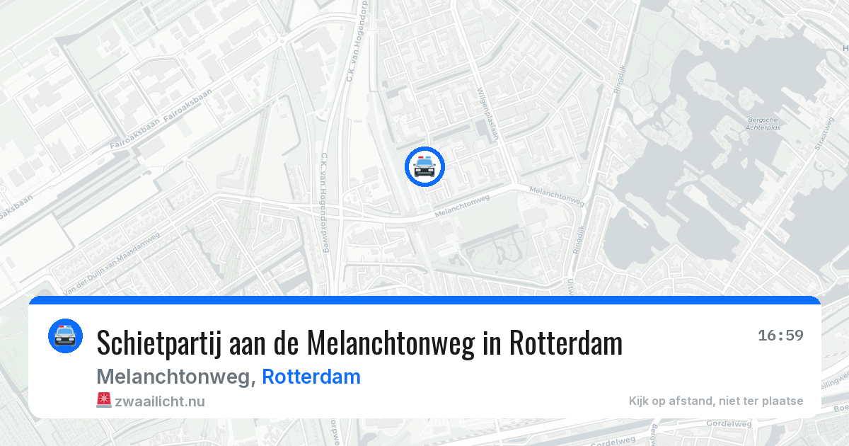 Schietpartij aan de Melanchtonweg in Rotterdam — 19 mrt 2026