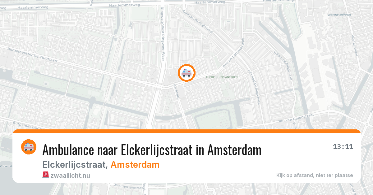 Ambulance naar Elckerlijcstraat in Amsterdam — 9 jul 2026