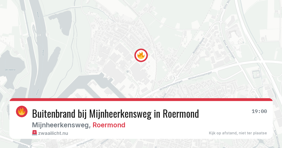 Buitenbrand bij Mijnheerkensweg in Roermond — 21 jul 2026