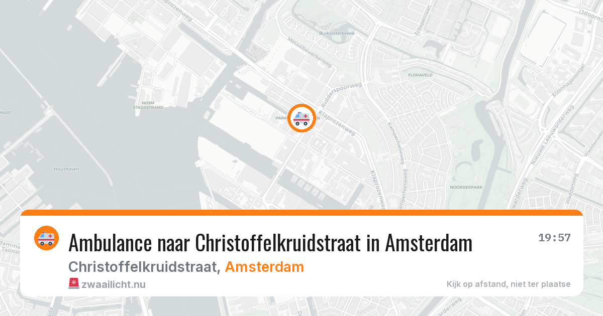 Ambulance naar Christoffelkruidstraat in Amsterdam — 17 jul 2026