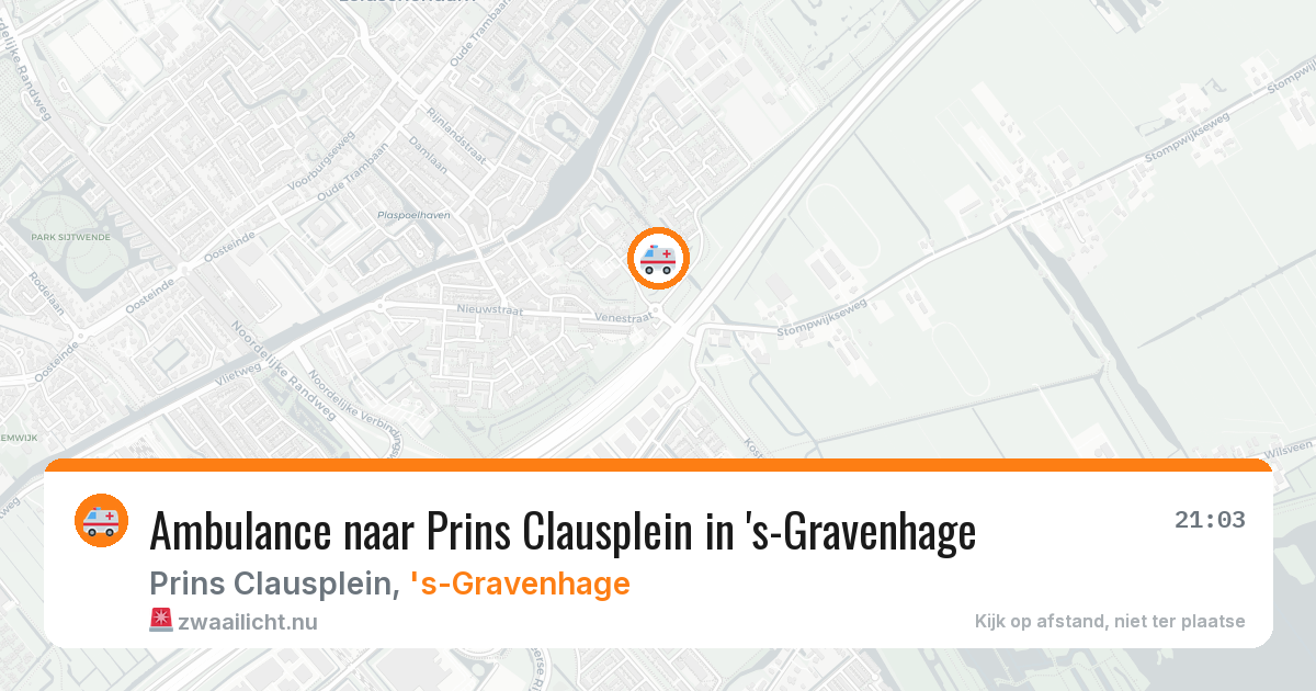Ambulance naar Prins Clausplein in 's-Gravenhage — 29 mrt 2026