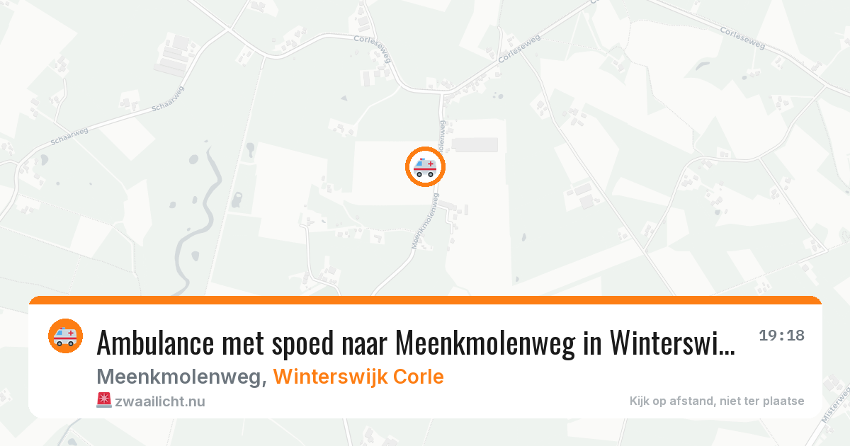 Ambulance met spoed naar Meenkmolenweg in Winterswijk Corle — 28 jan 2026