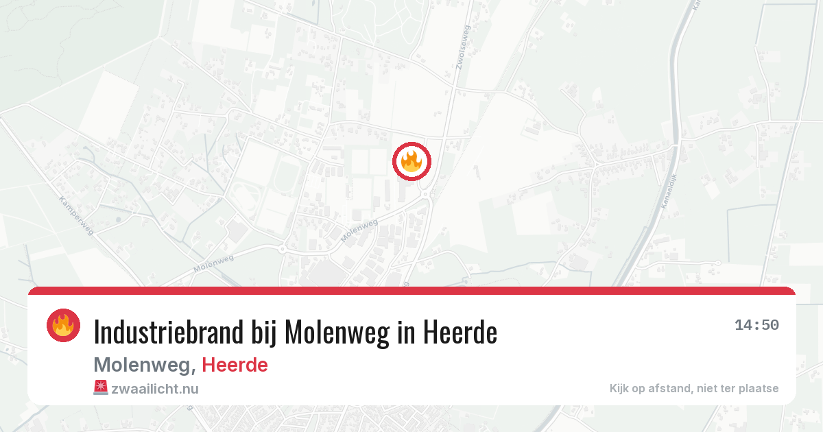 Industriebrand bij Molenweg in Heerde — 8 jul 2026