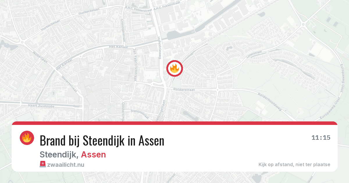 Brand bij Steendijk in Assen — 20 mei 2026